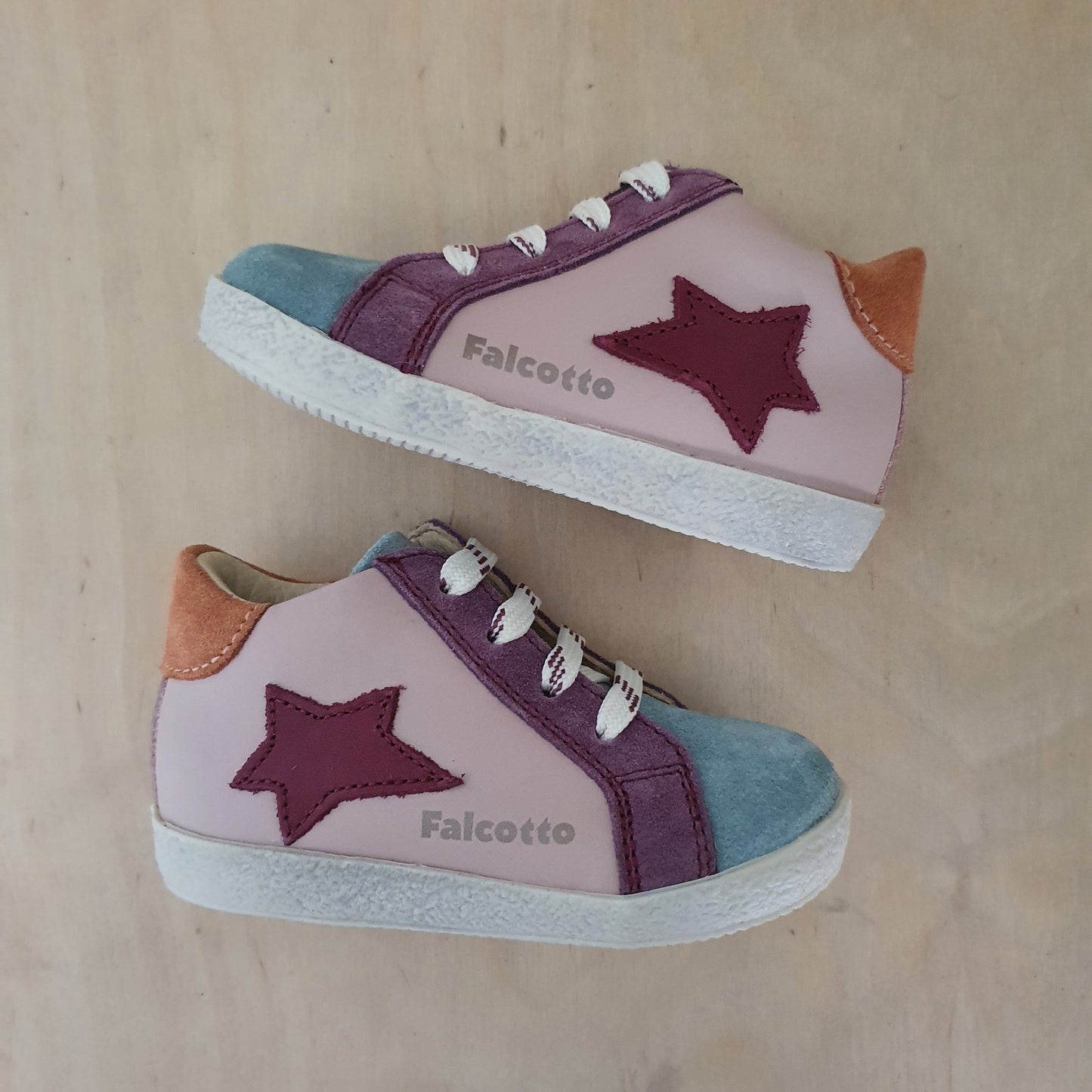 FALCOTTO - stapsneaker alnoite high - eyelets artic cipria