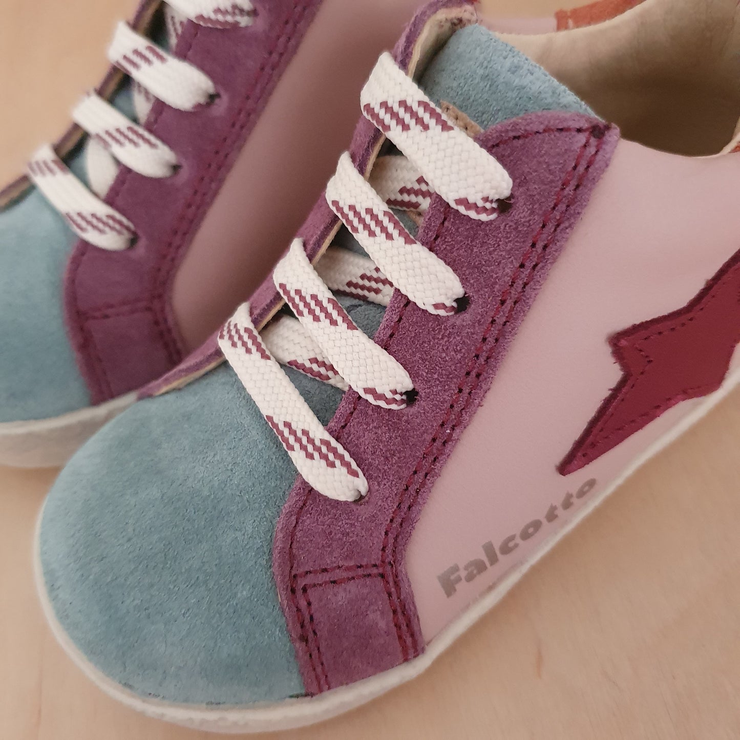 FALCOTTO - stapsneaker alnoite high - eyelets artic cipria