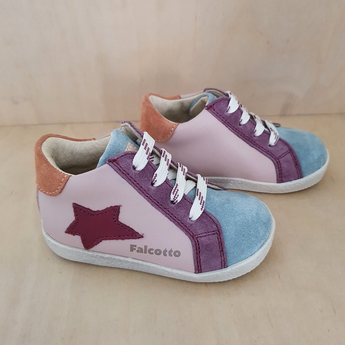 FALCOTTO - stapsneaker alnoite high - eyelets artic cipria