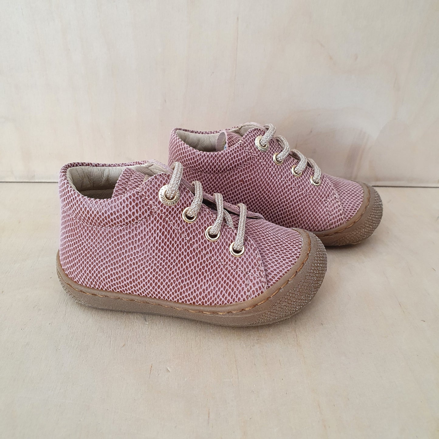 NATURINO - préstapper cocoon - suede lizard rose