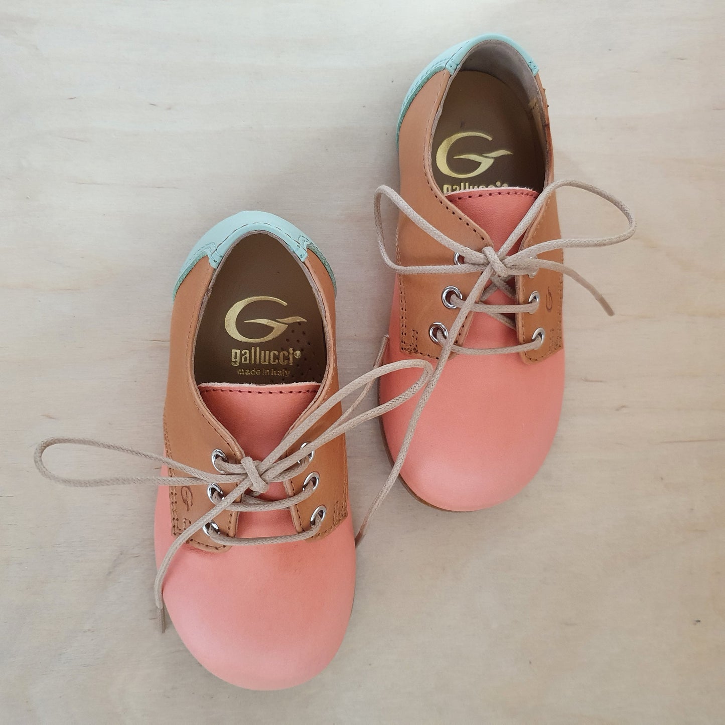 GALLUCCI - veterschoen fragola camel en mint