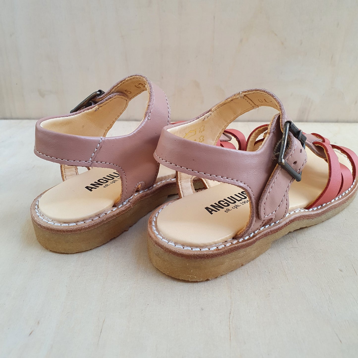 ANGULUS - sandaal met gesp - dark peach/light coral