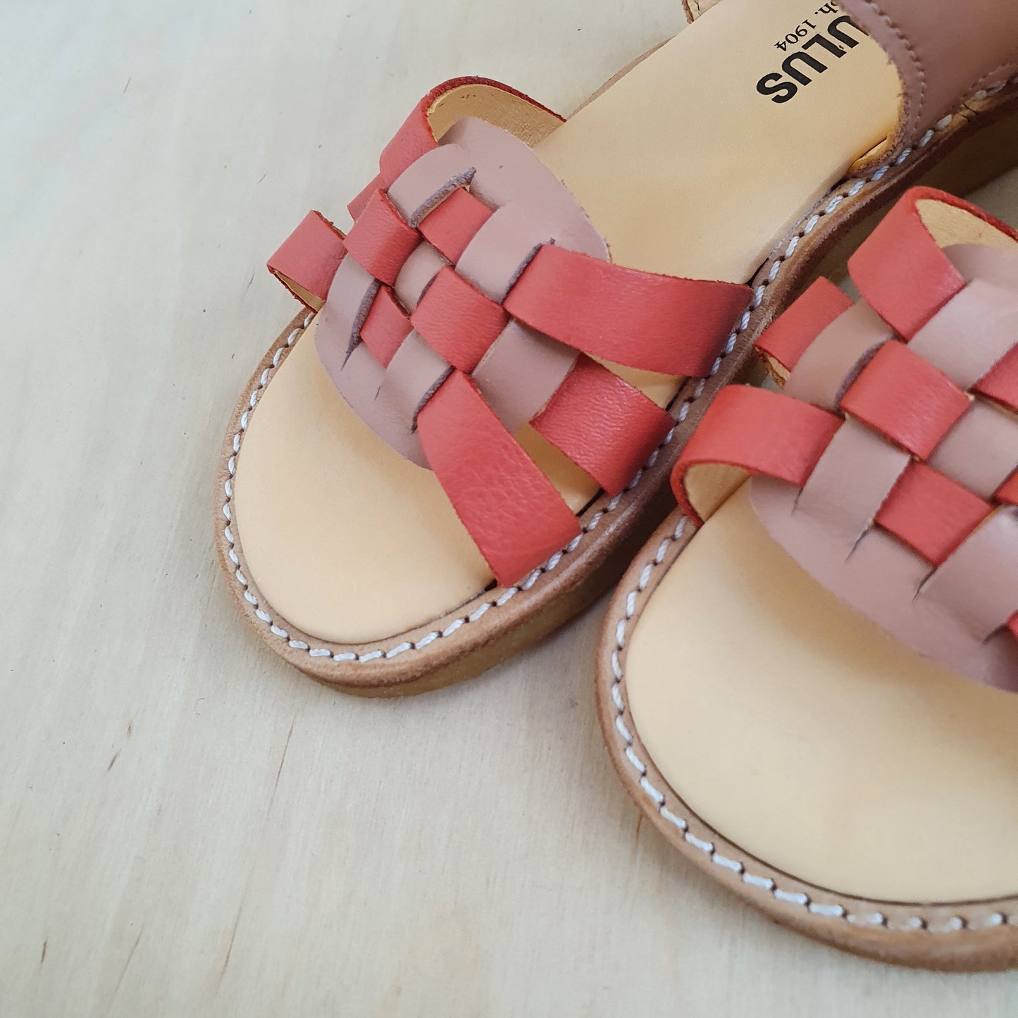 ANGULUS - sandaal met gesp - dark peach/light coral