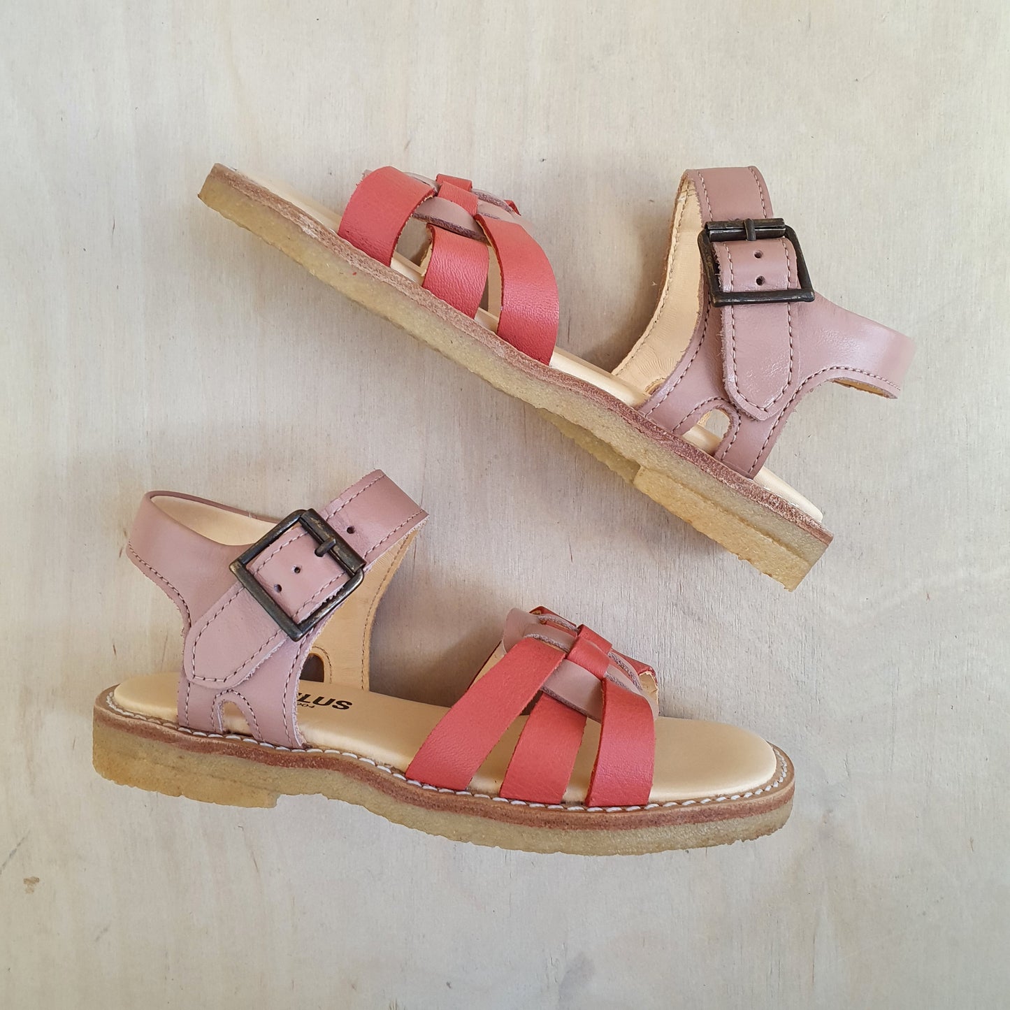 ANGULUS - sandaal met gesp - dark peach/light coral