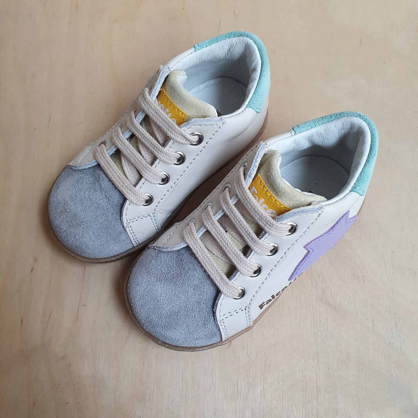 FALCOTTO - stapsneaker alnoite - grey milk caraibi