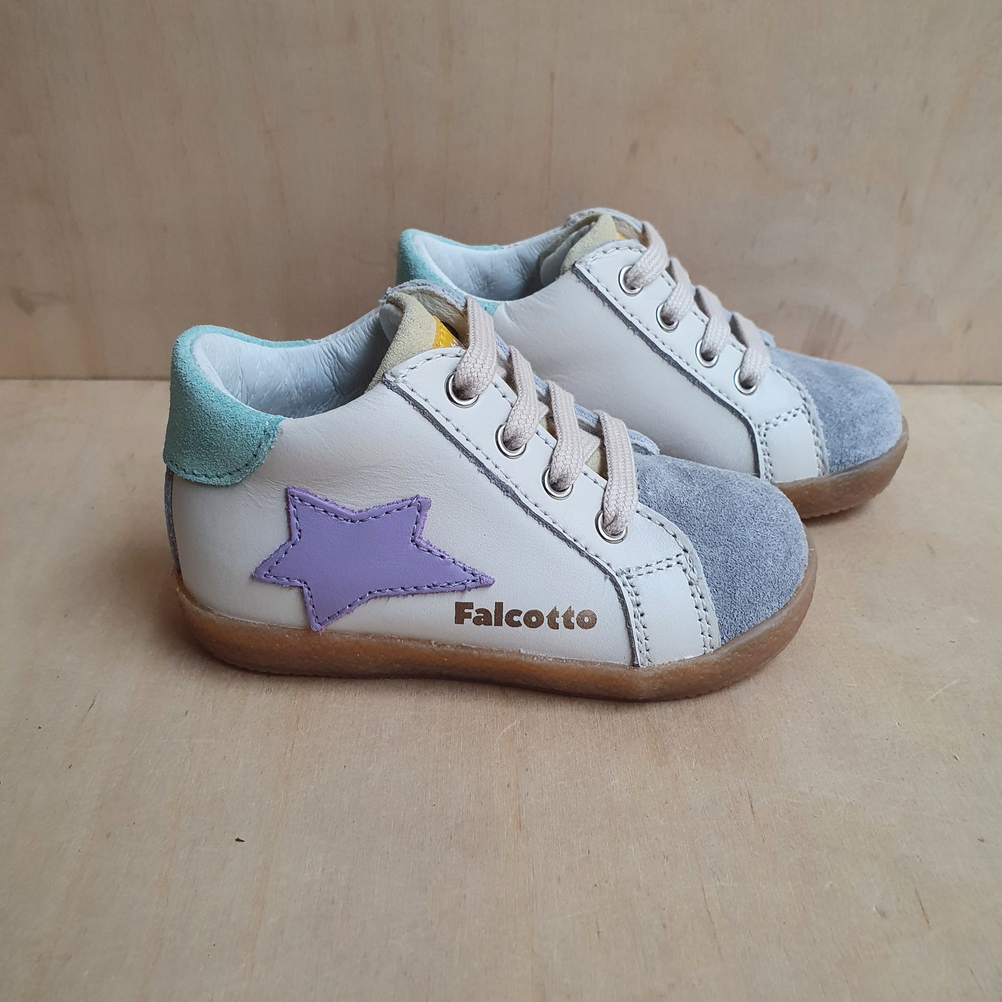 FALCOTTO - stapsneaker alnoite - grey milk caraibi
