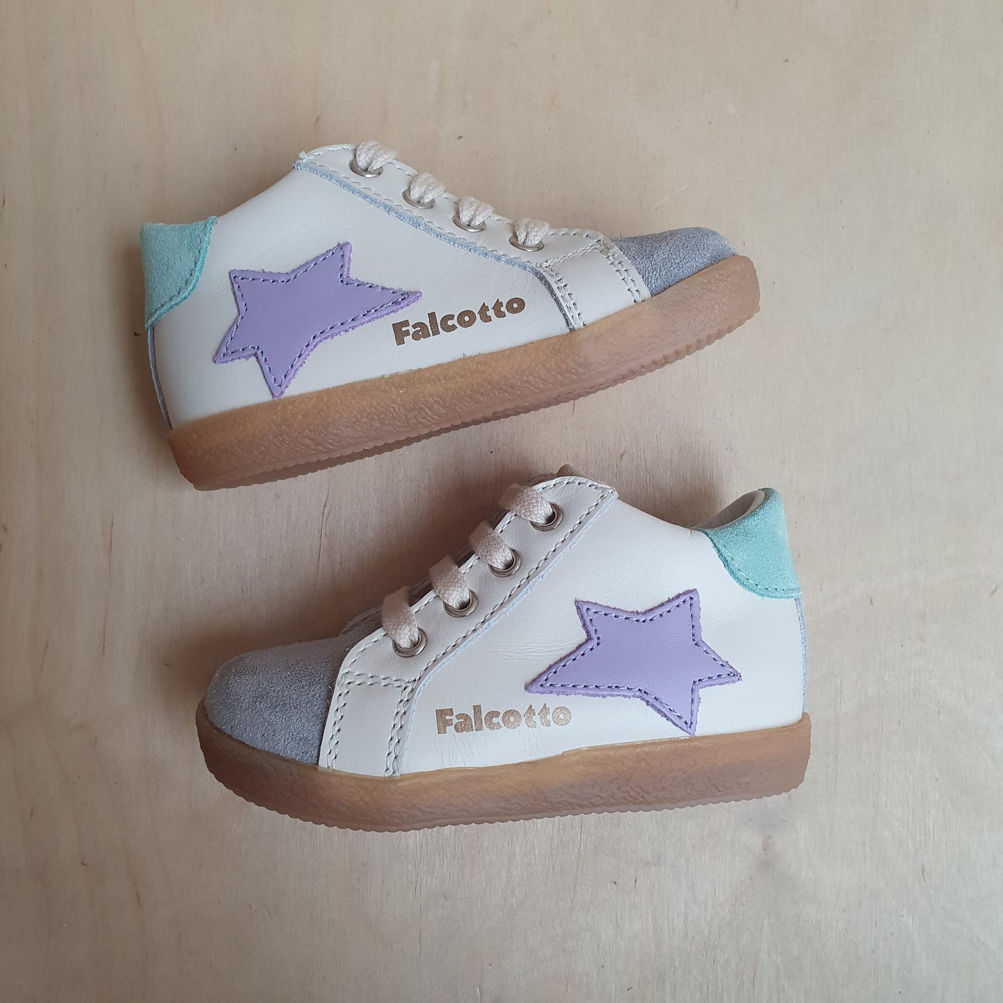 FALCOTTO - stapsneaker alnoite - grey milk caraibi