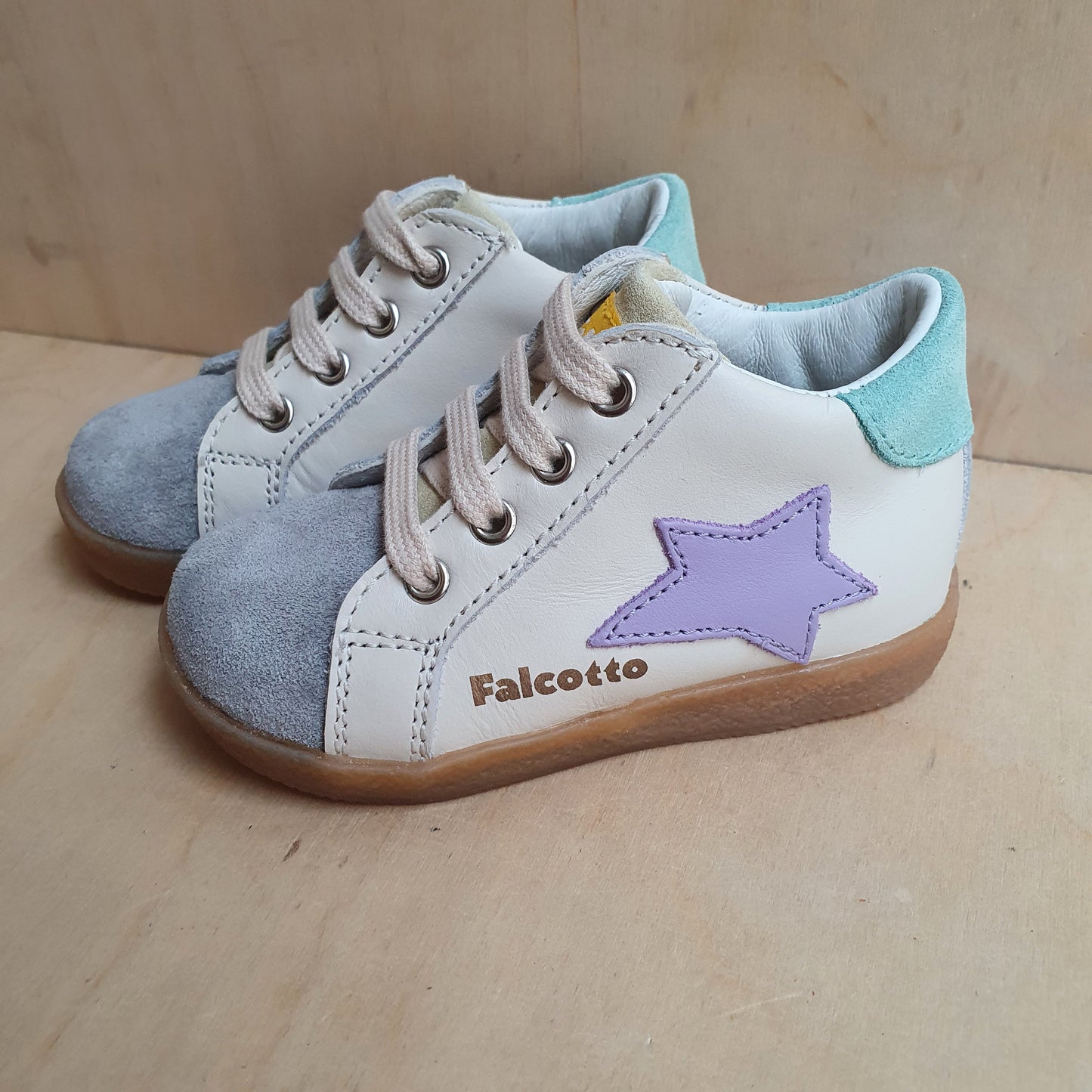 FALCOTTO - stapsneaker alnoite - grey milk caraibi