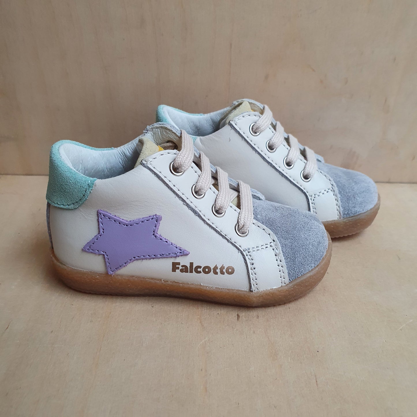 FALCOTTO - stapsneaker alnoite - grey milk caraibi