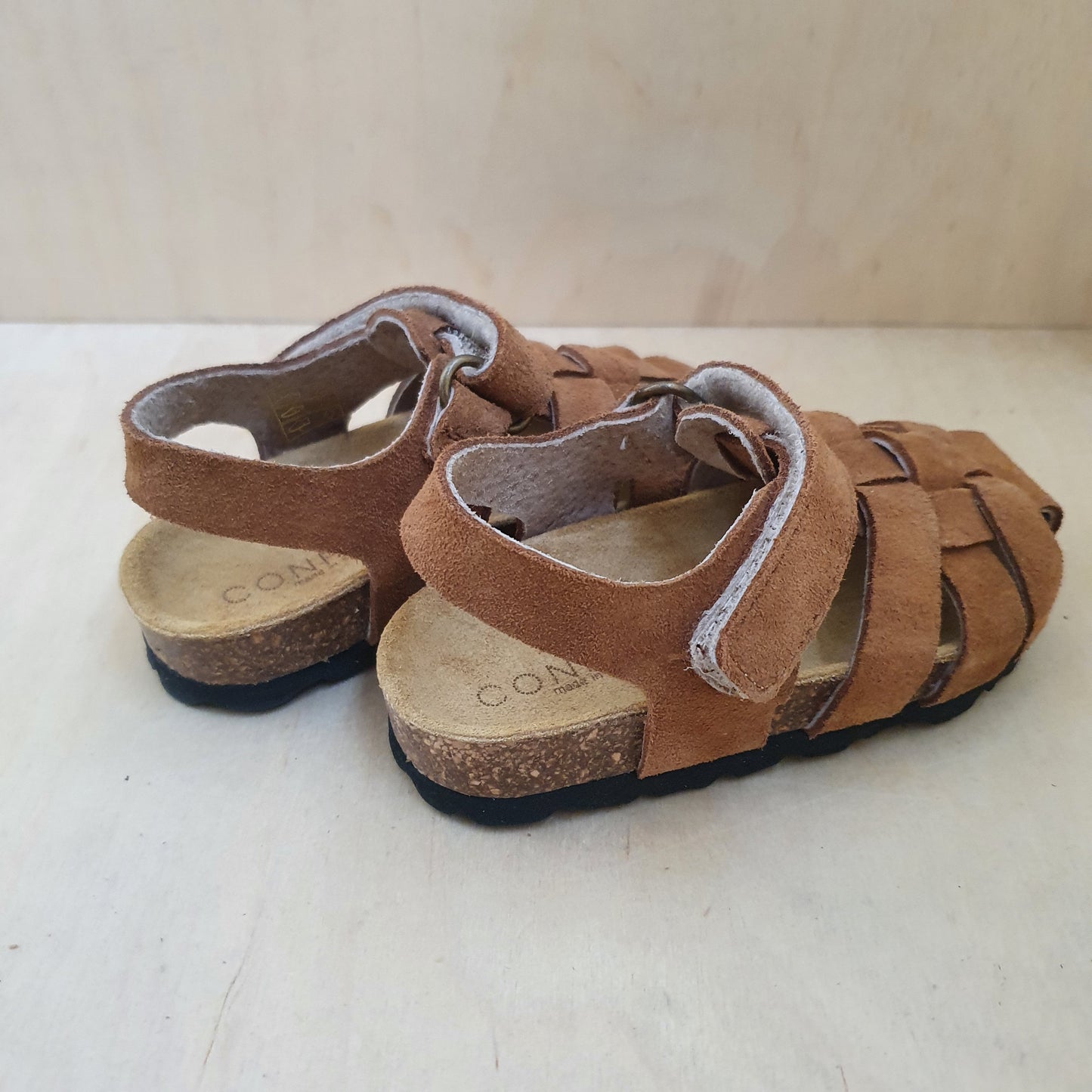 CONFETTI - sandaal bio - suede bruin