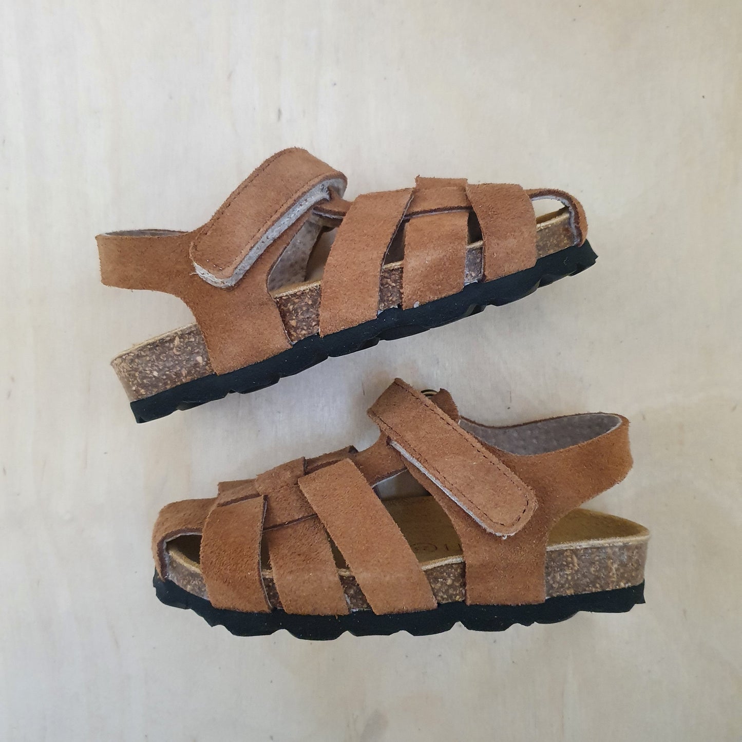 CONFETTI - sandaal bio - suede bruin