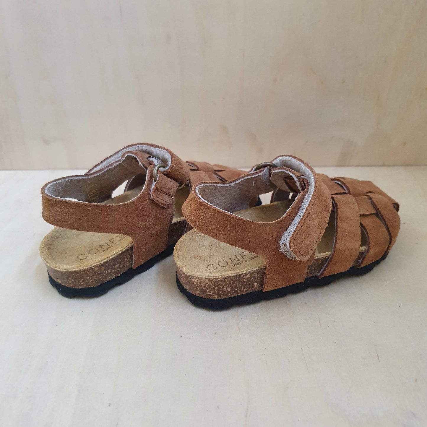 CONFETTI - sandaal bio - suede bruin