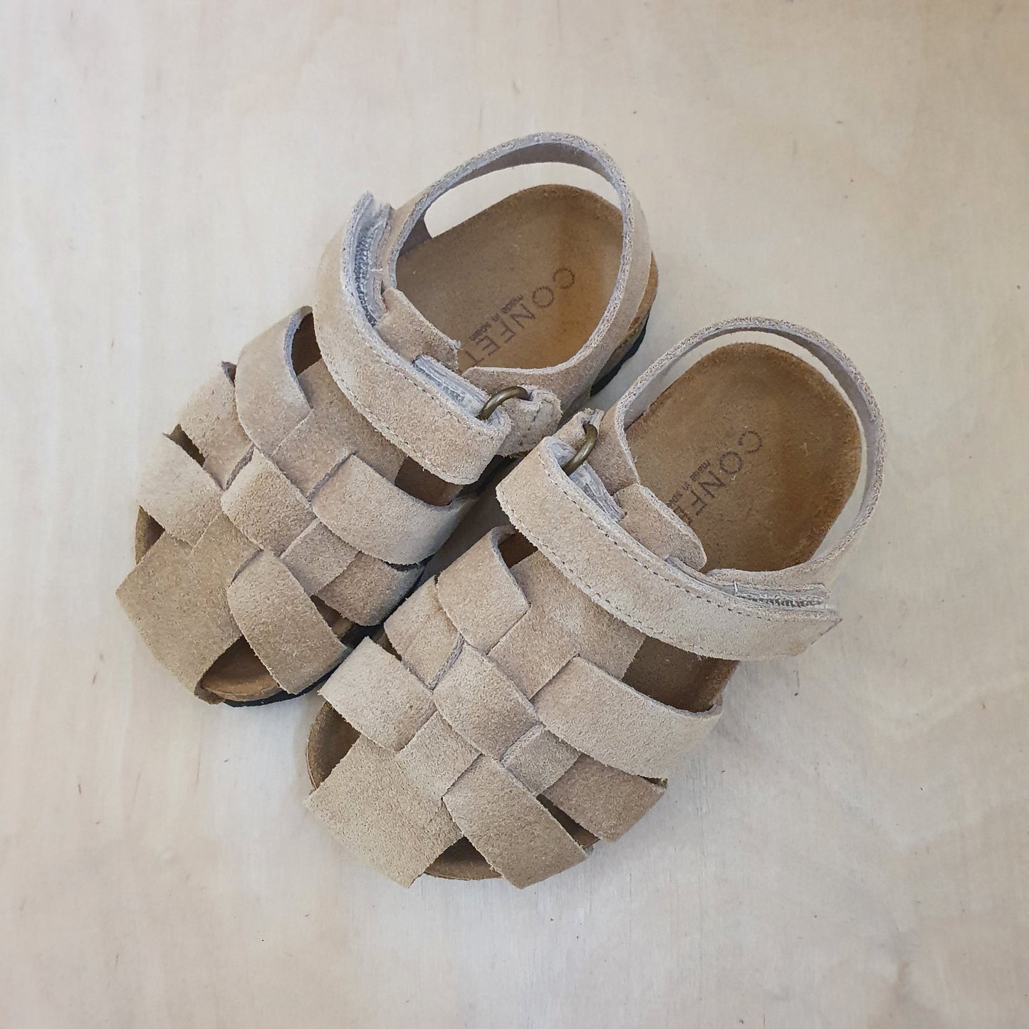 CONFETTI - sandaal bio - suede taupe