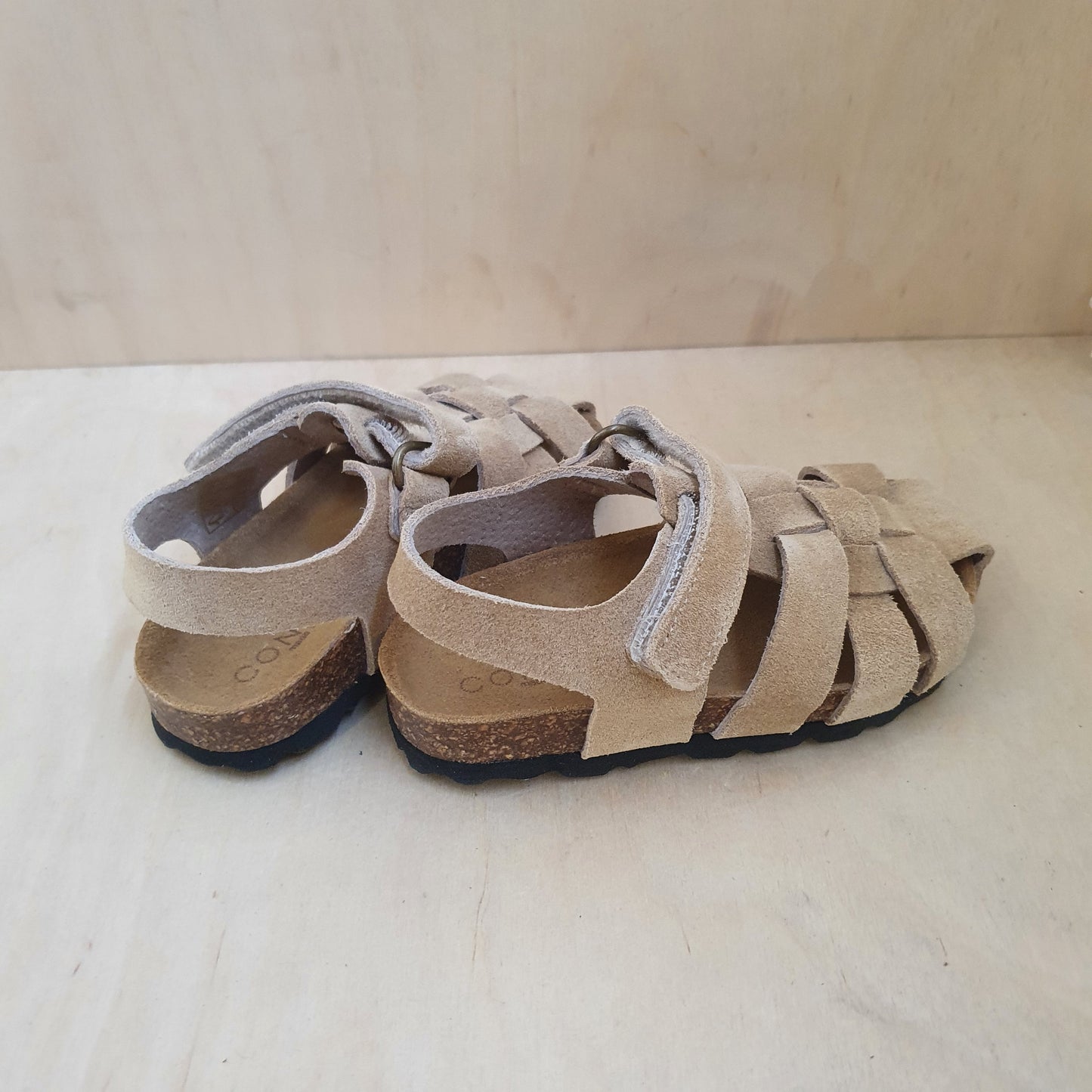 CONFETTI - sandaal bio - suede taupe