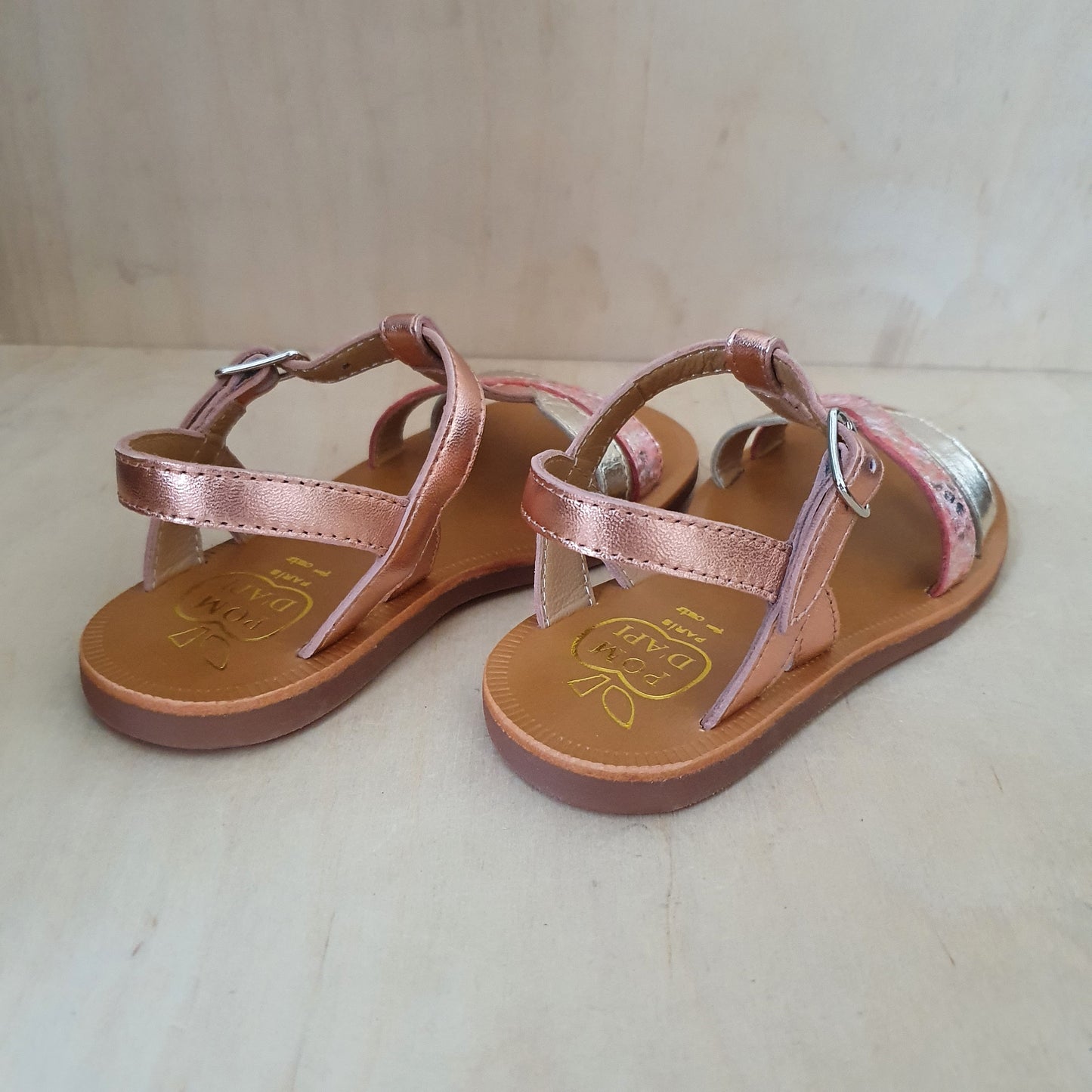 POM D'API - sandaal plagette salome tek - laminato terracotta
