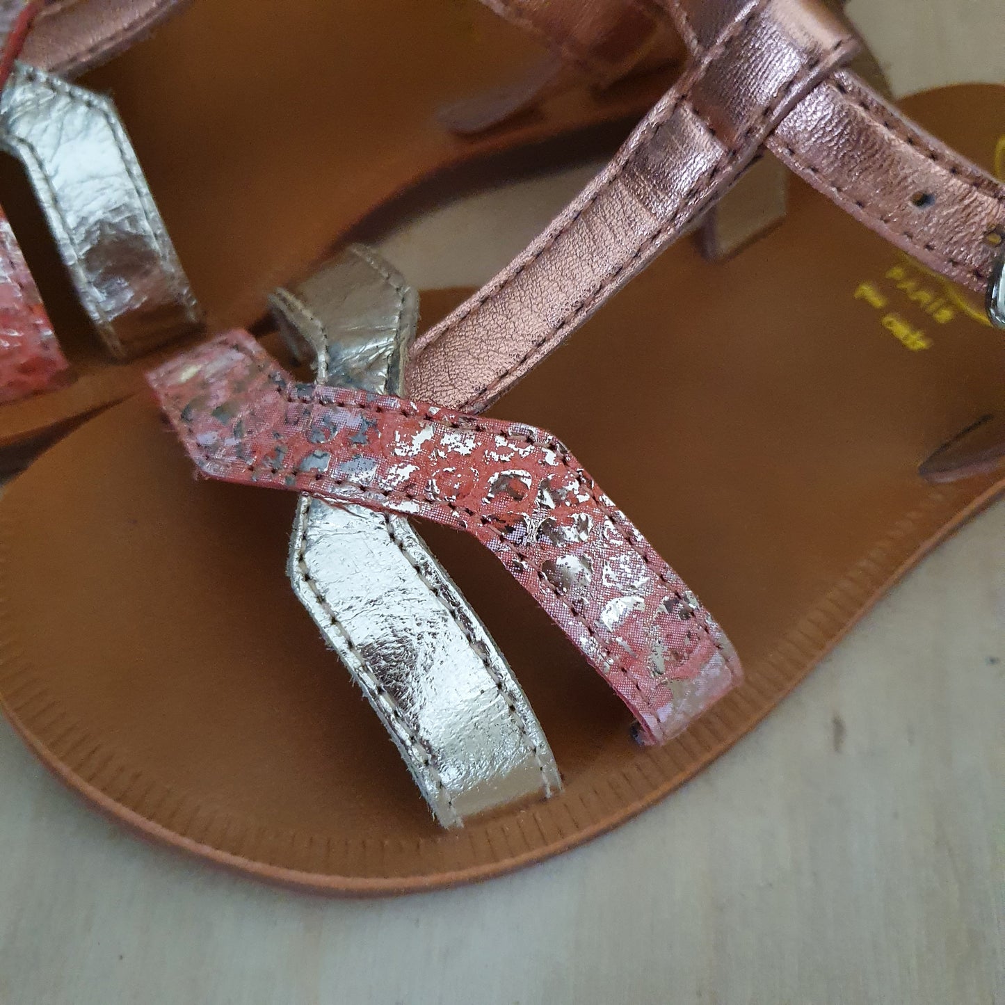 POM D'API - sandaal plagette salome tek - laminato terracotta