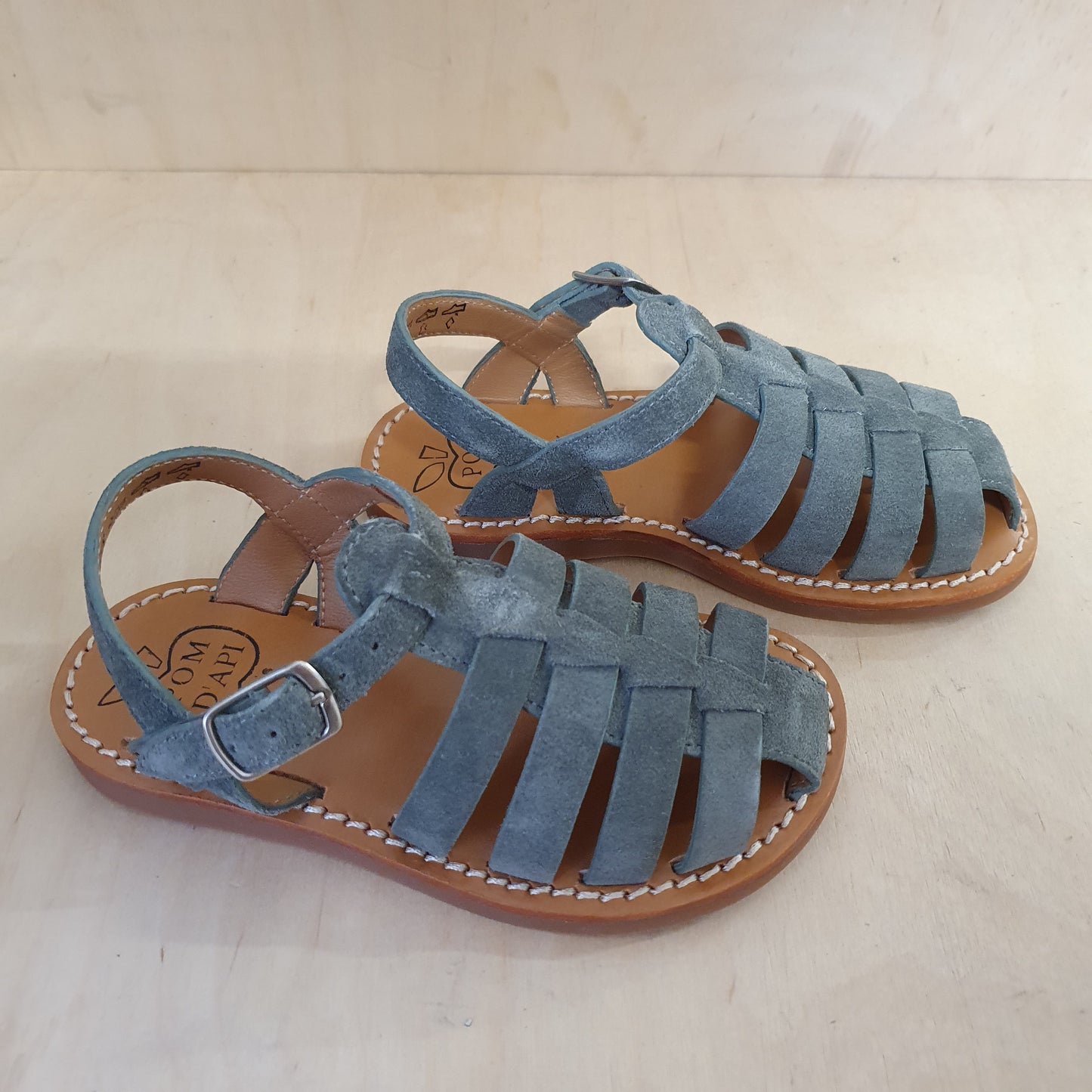 sandaal plage stitch dad - velour ciment