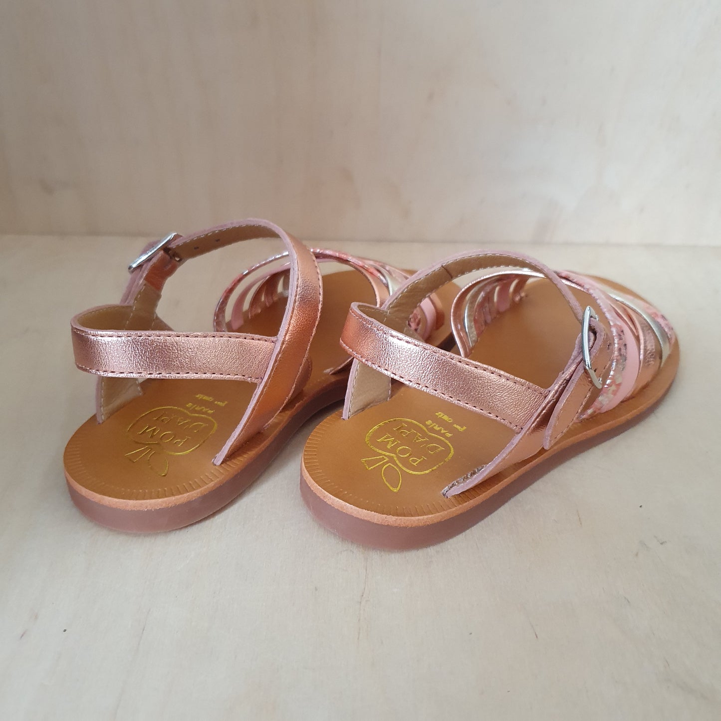 POM D'API - sandaal plagette lux - terracotta multi