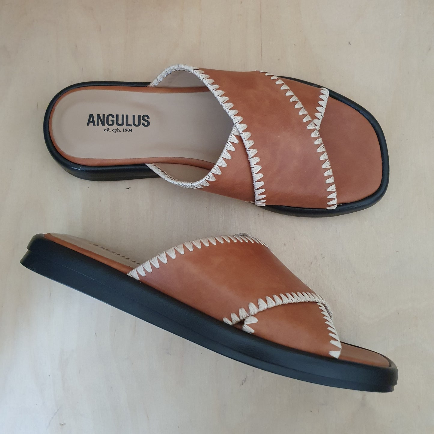 ANGULUS - instap sandaal, cognac