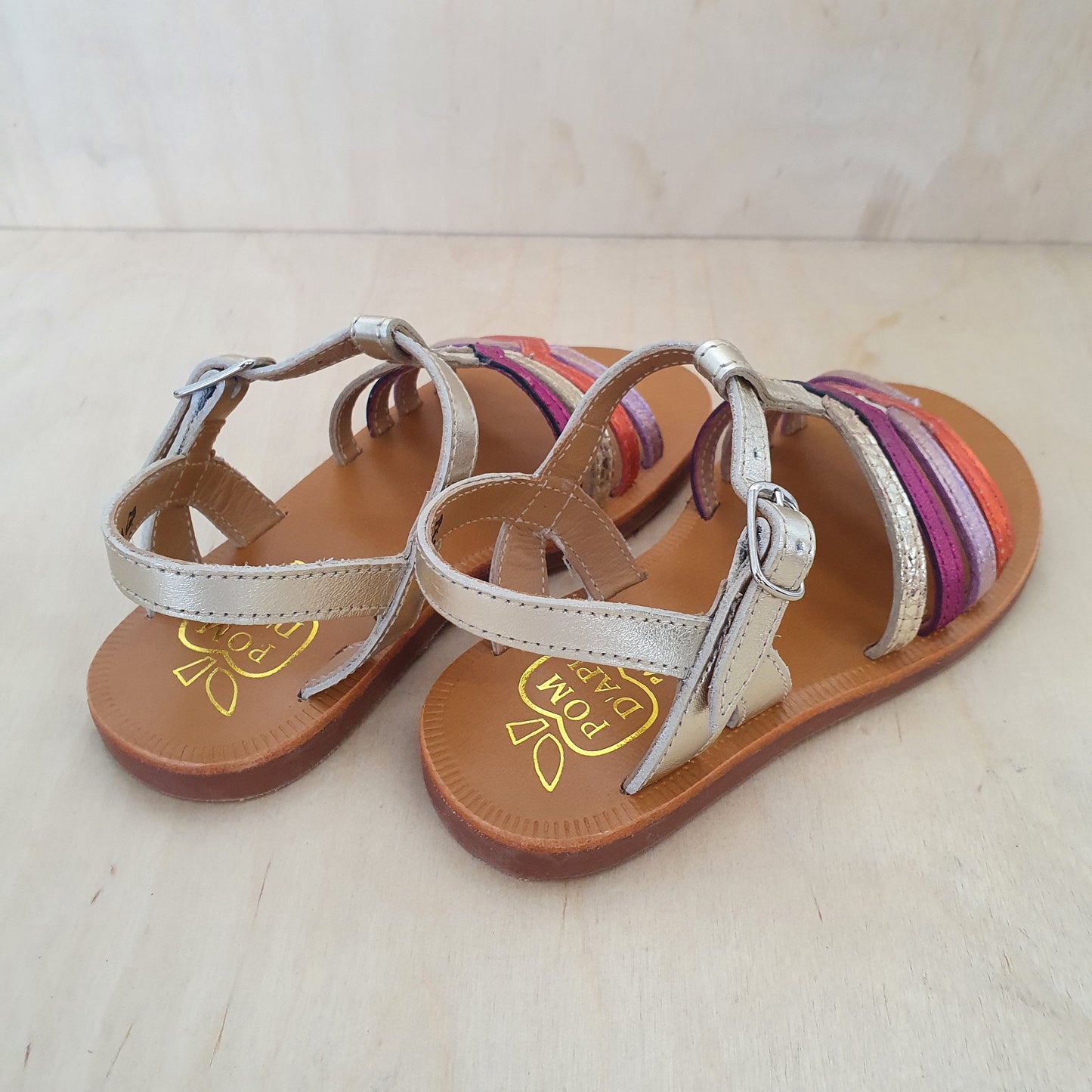 POM D'API - sandaal plagette new salome - laminato platine/multi