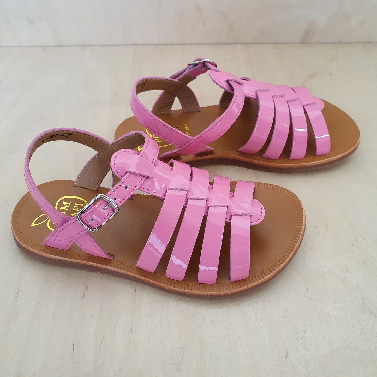 POM D'API - sandaal plagette strap - vernis bubblegum