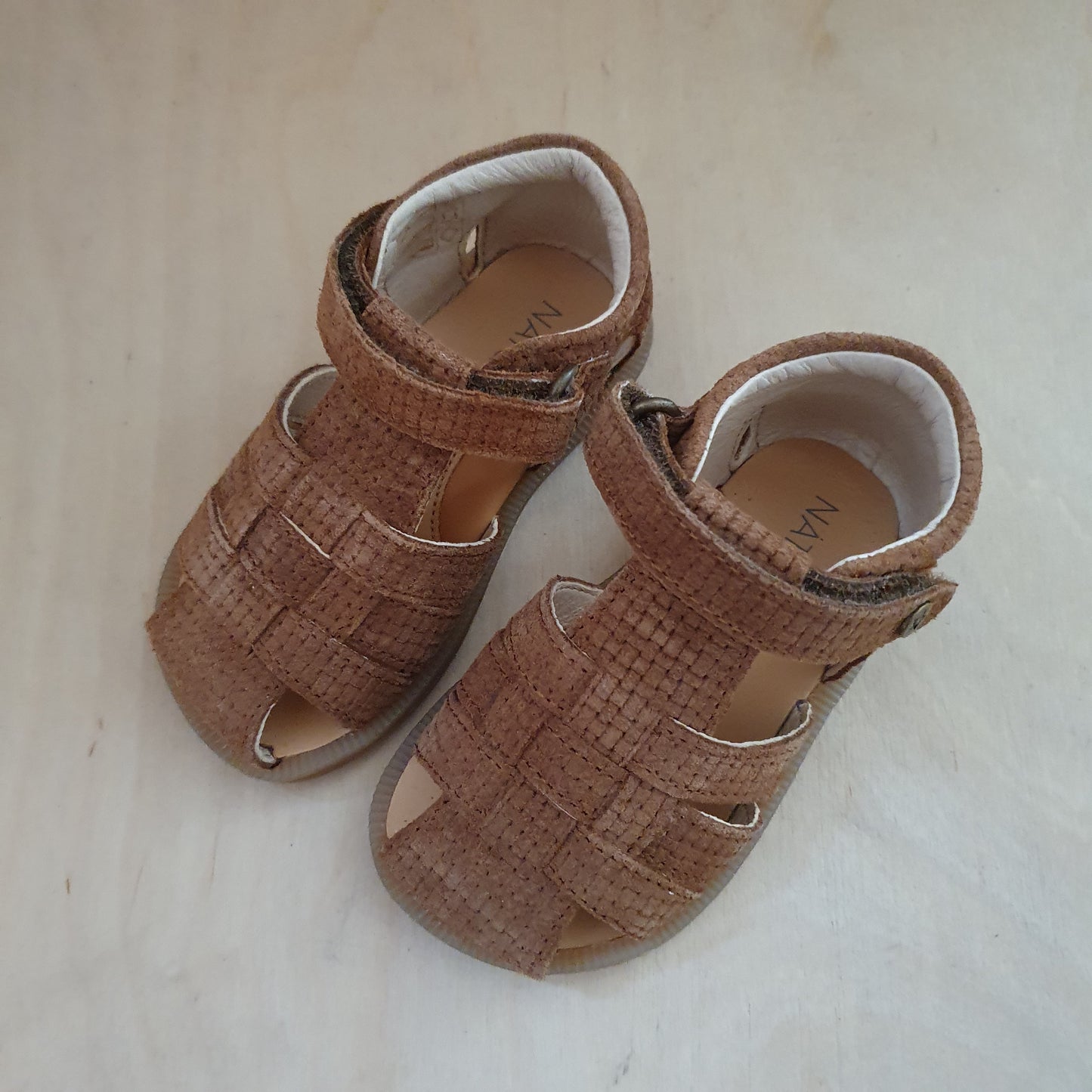 NATURINO - stapsandaal zaffiro - woven brown