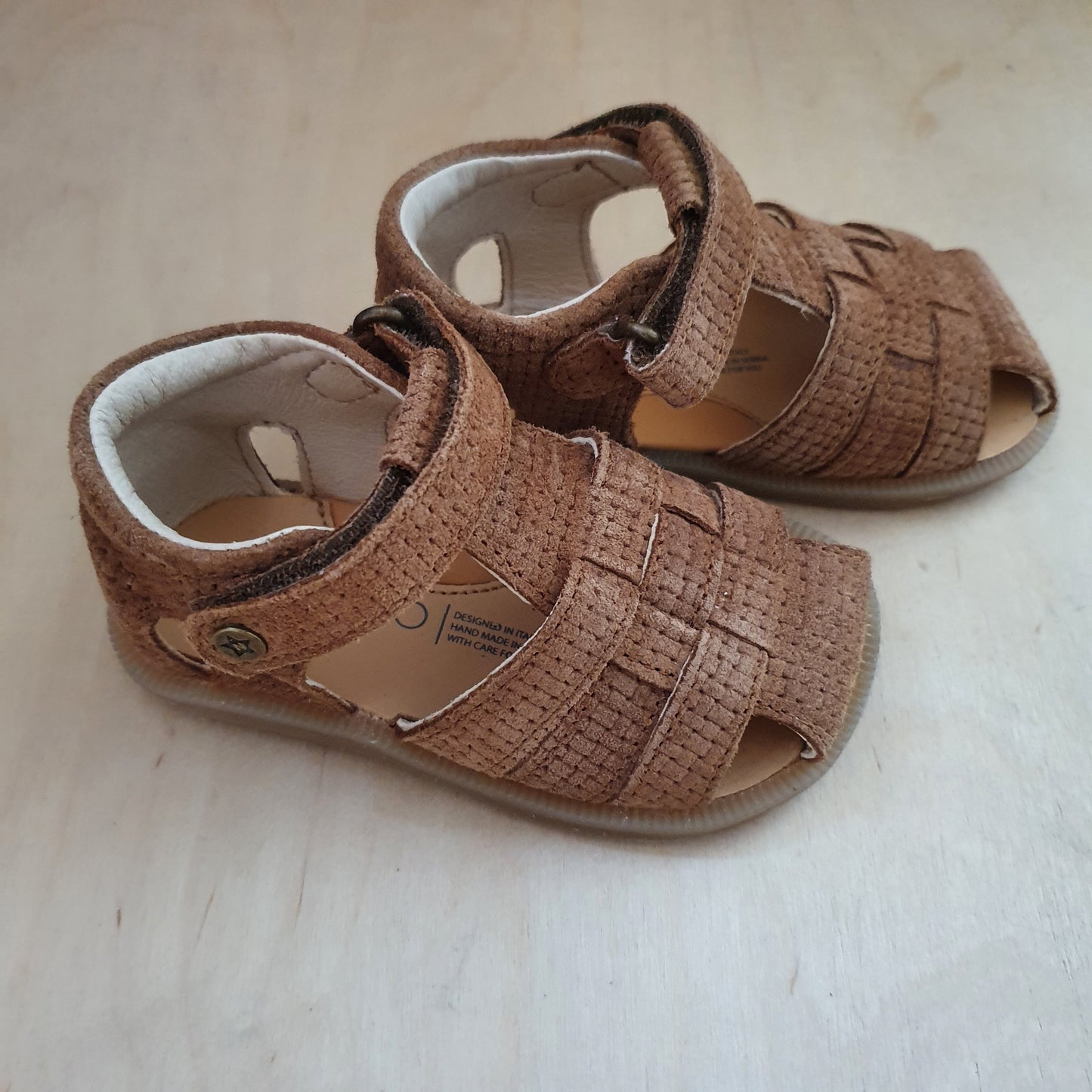 NATURINO - stapsandaal zaffiro - woven brown