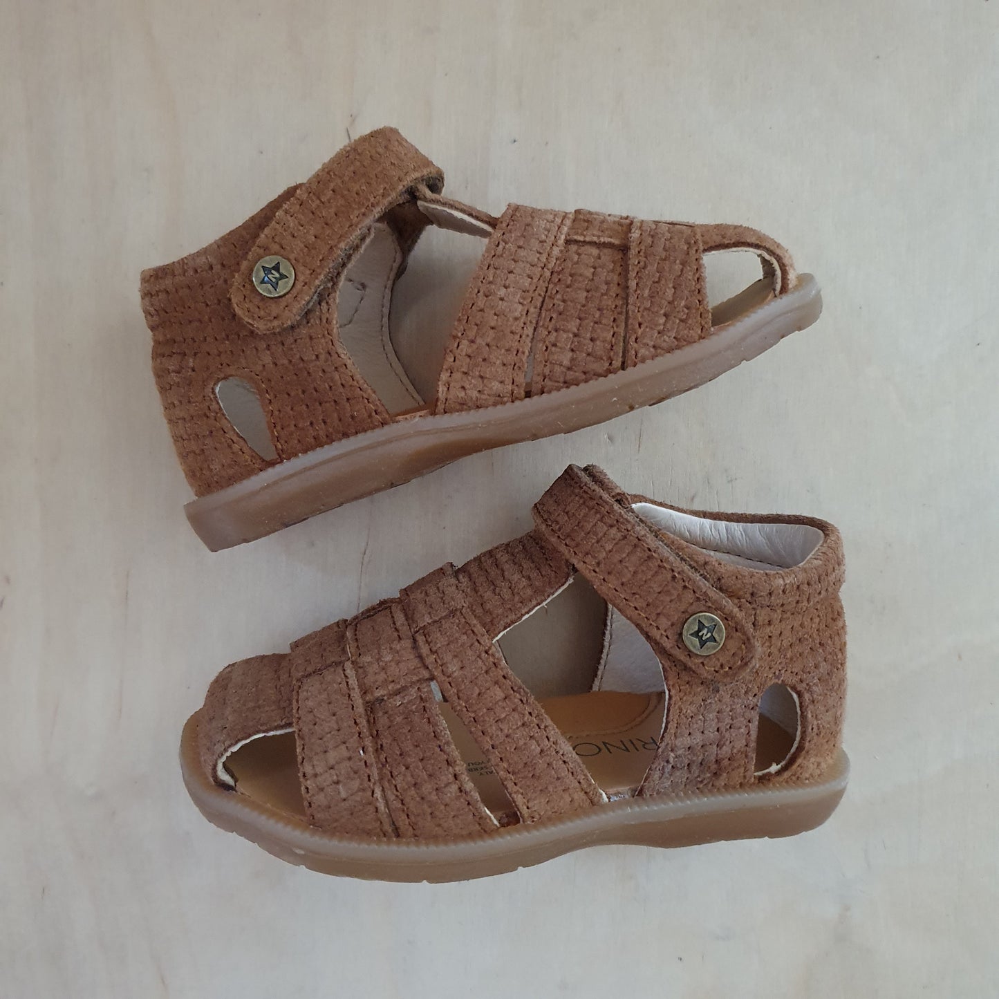 NATURINO - stapsandaal zaffiro - woven brown