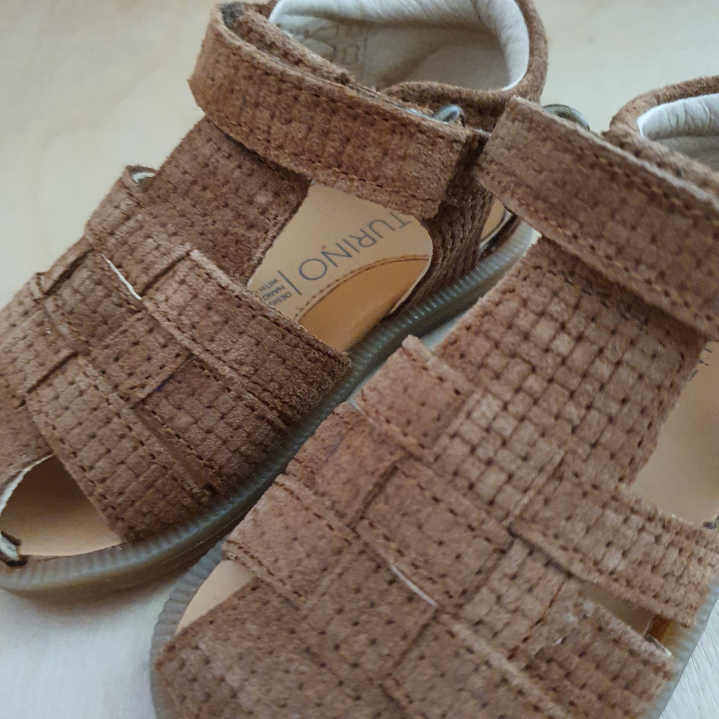 NATURINO - stapsandaal zaffiro - woven brown
