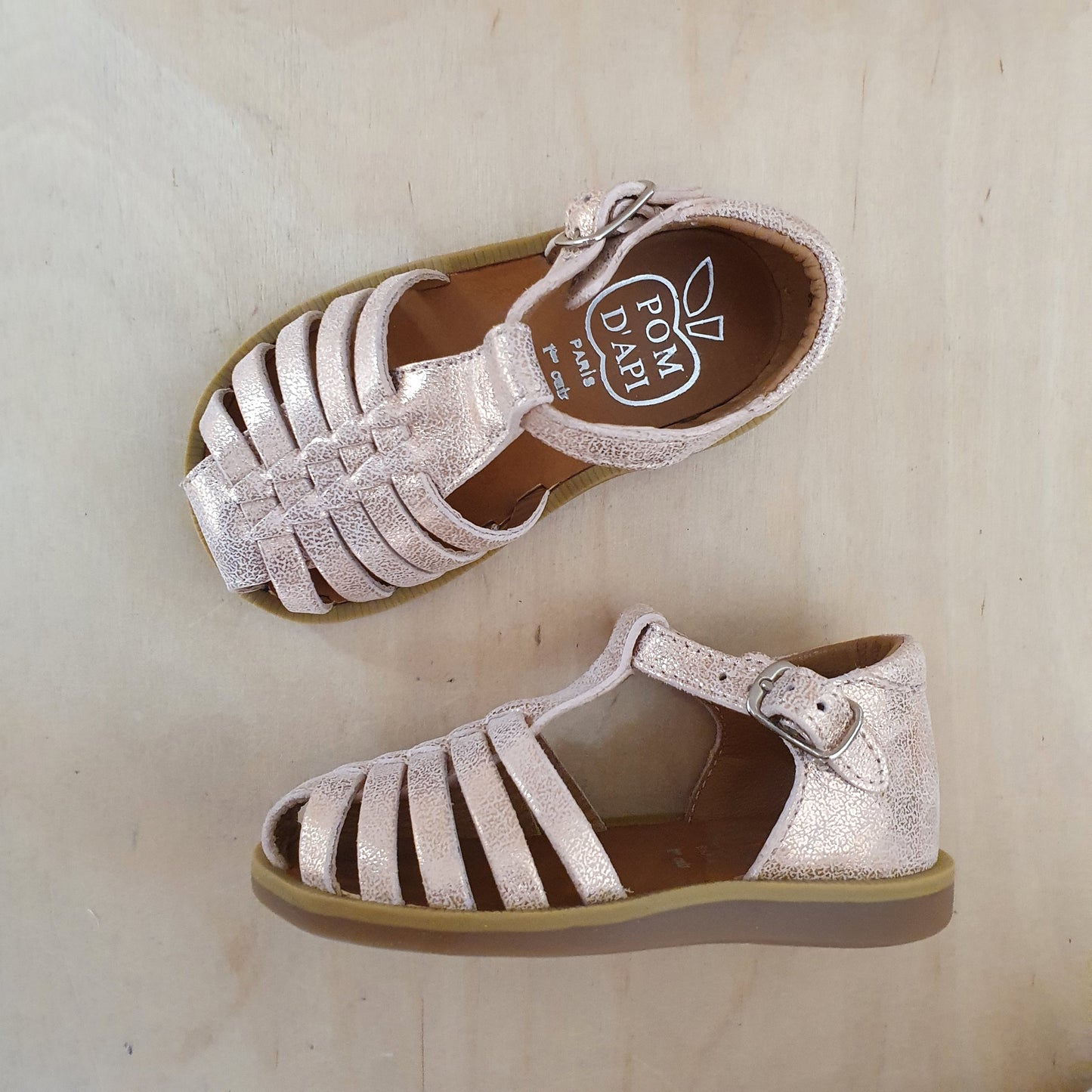 stapsandaal poppy pitti - stampy metal nude