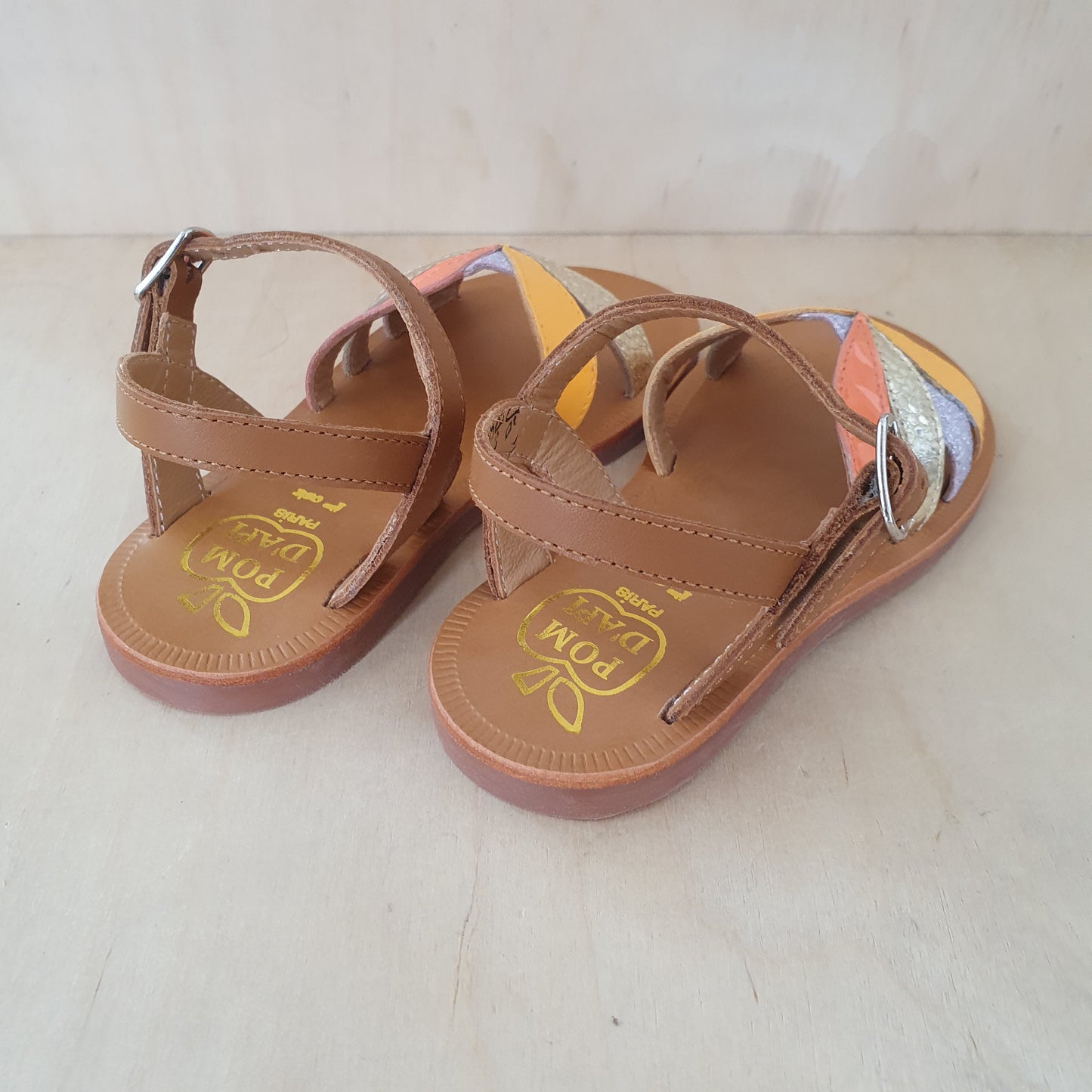 POM D'API - sandaal plagette oto - camel/orange