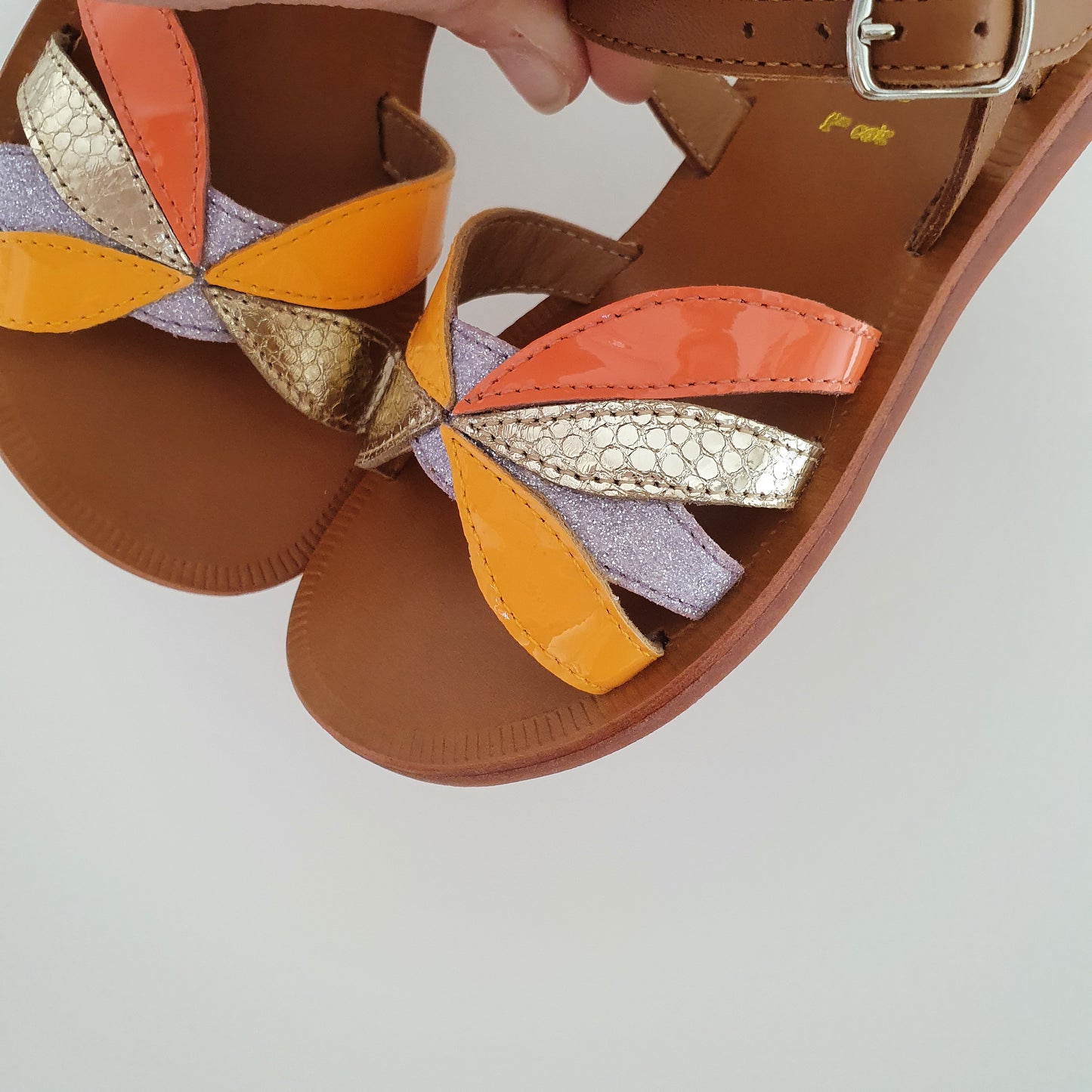 POM D'API - sandaal plagette oto - camel/orange