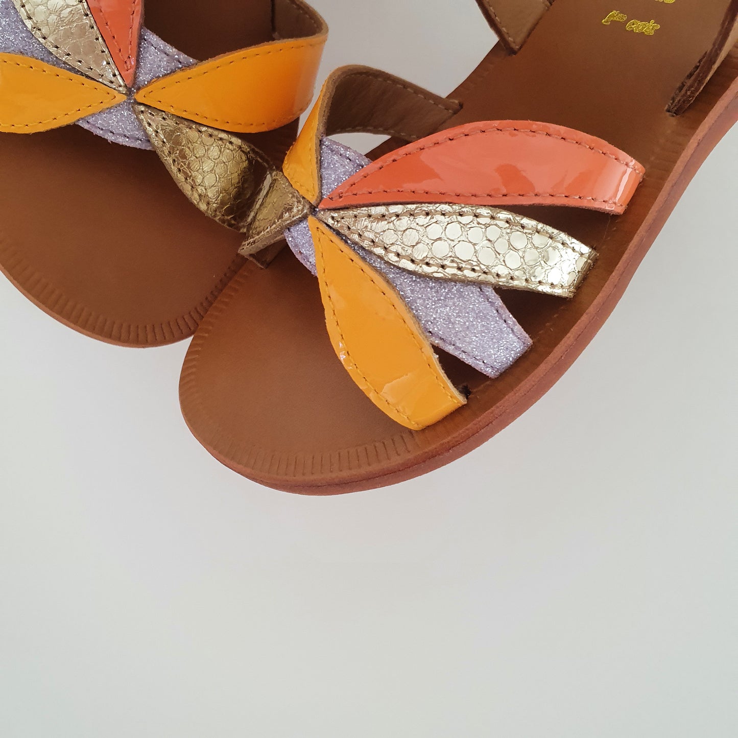 POM D'API - sandaal plagette oto - camel/orange