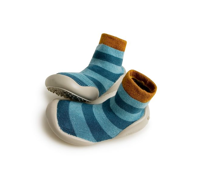 pantoffel blauw strepen