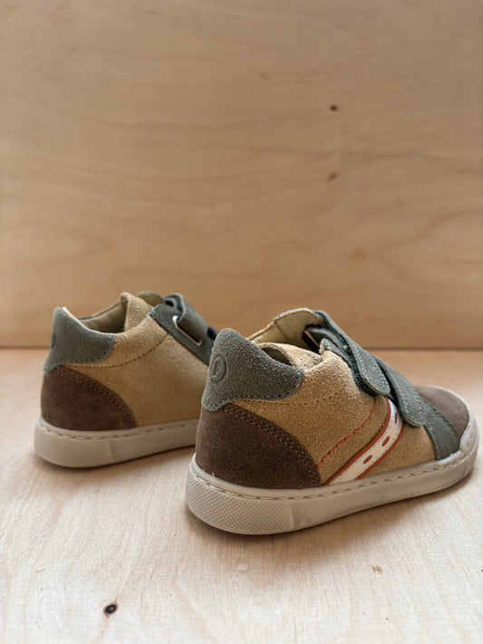 Falcotto eerste stap sneakertje sand-light brown-olive