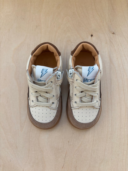 Ocra eerste stapper sneaker ron tabacco wit