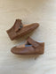 babyslofjes - velcro, cognac, shiny