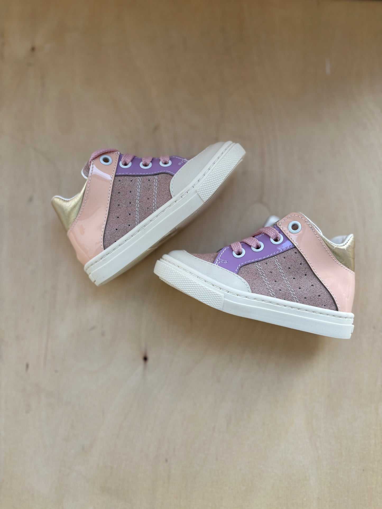 Rondinella eerste sneaker lila oranje