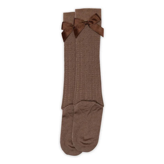 MP denmark vita knee socks - bow brown sienna