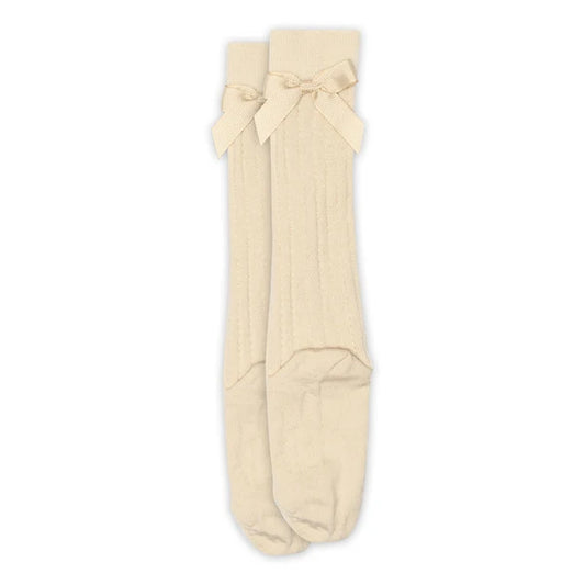 MP denmark vita knee socks - bow brown ecru