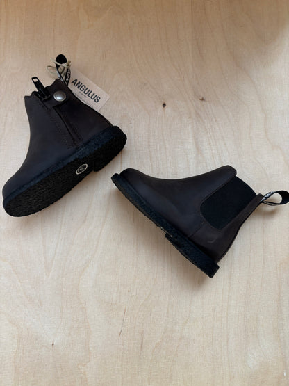 Angulus - beginner's chelsea boot - logotap - dark brown