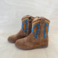 cowboy boot - blue, orange