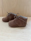 babyslofjes - suede dark taupe