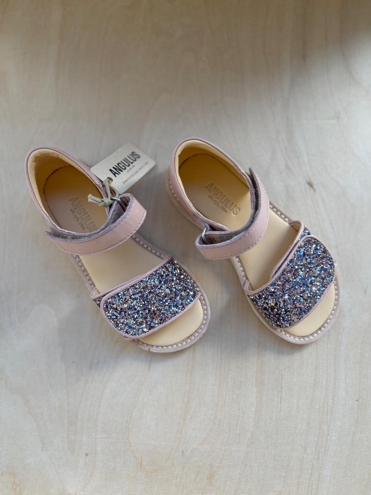 Angulus sandaal roze multi glitter