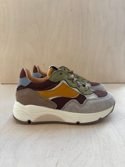 Ocra runner grijze tip - bruin - groen - oker