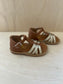 sandaal - poppy back, neptune - camel goud