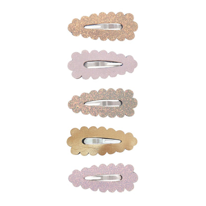 Dreamwish scalloped mini hair clips