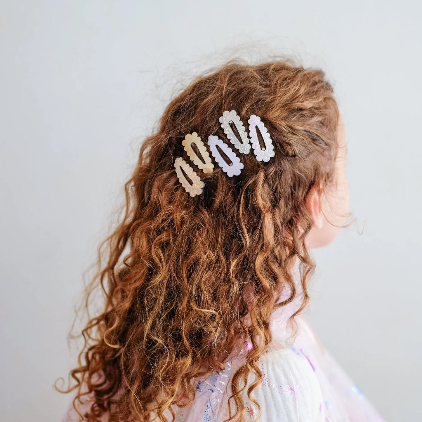 Dreamwish scalloped mini hair clips