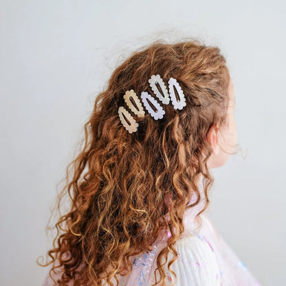 Dreamwish scalloped mini hair clips