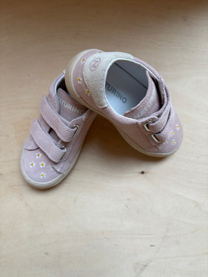 Naturino sneaker suede daisies cipria milk